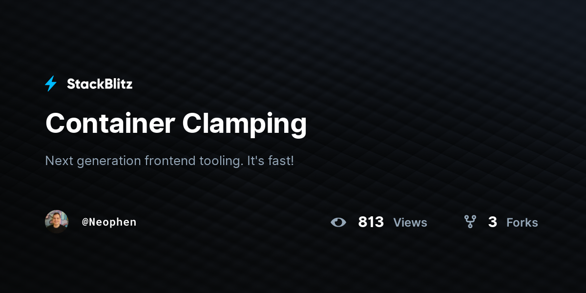 Container Clamping - StackBlitz