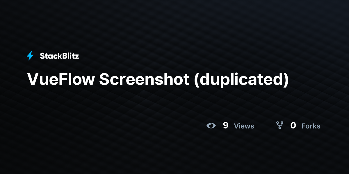 VueFlow Screenshot (duplicated) - StackBlitz