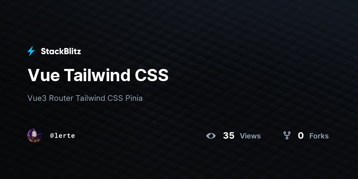Vue Tailwind CSS - StackBlitz