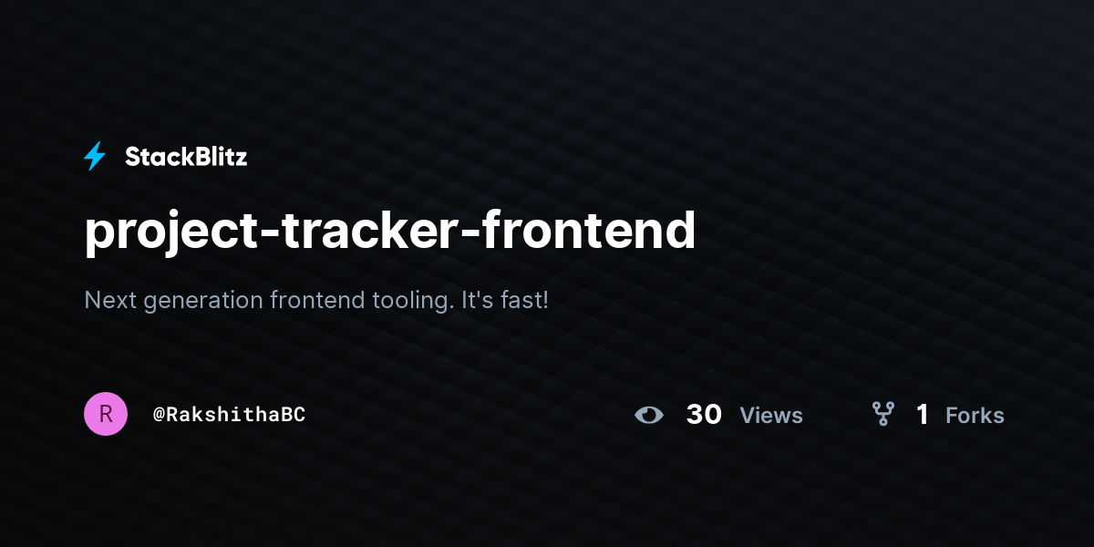 project-tracker-frontend - StackBlitz
