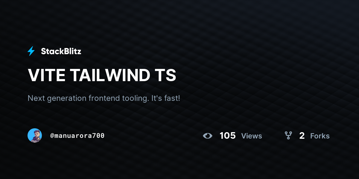 VITE TAILWIND TS - StackBlitz