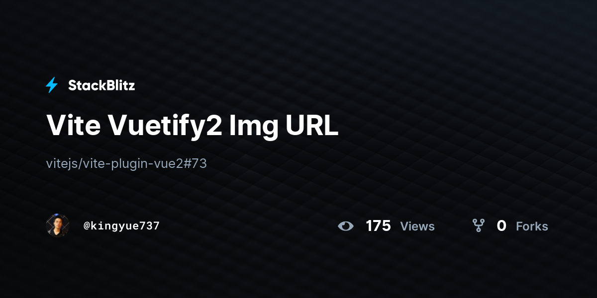 Vite Vuetify2 Img URL - StackBlitz