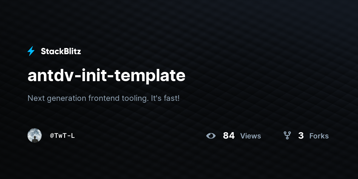 antdv-init-template - StackBlitz