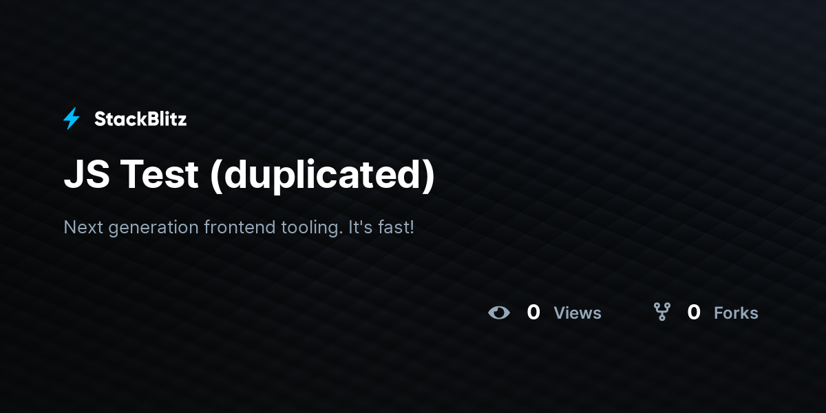 JS Test (duplicated) - StackBlitz