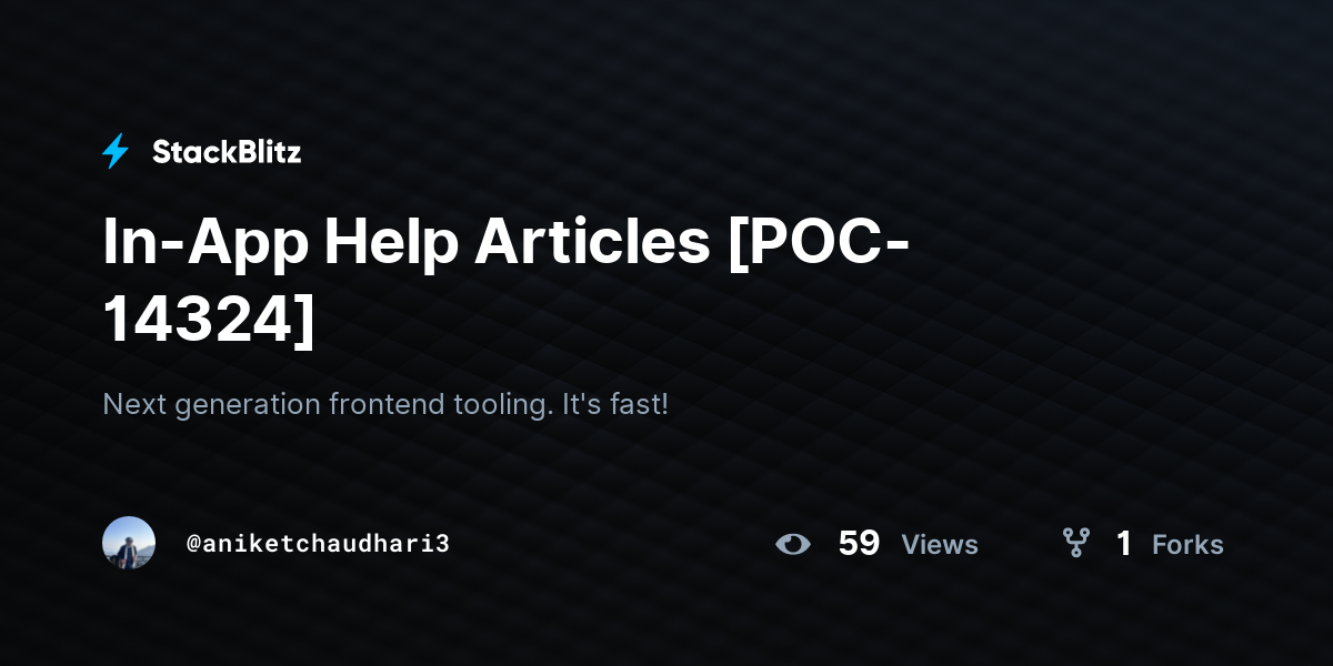 In-App Help Articles [POC-14324] - StackBlitz