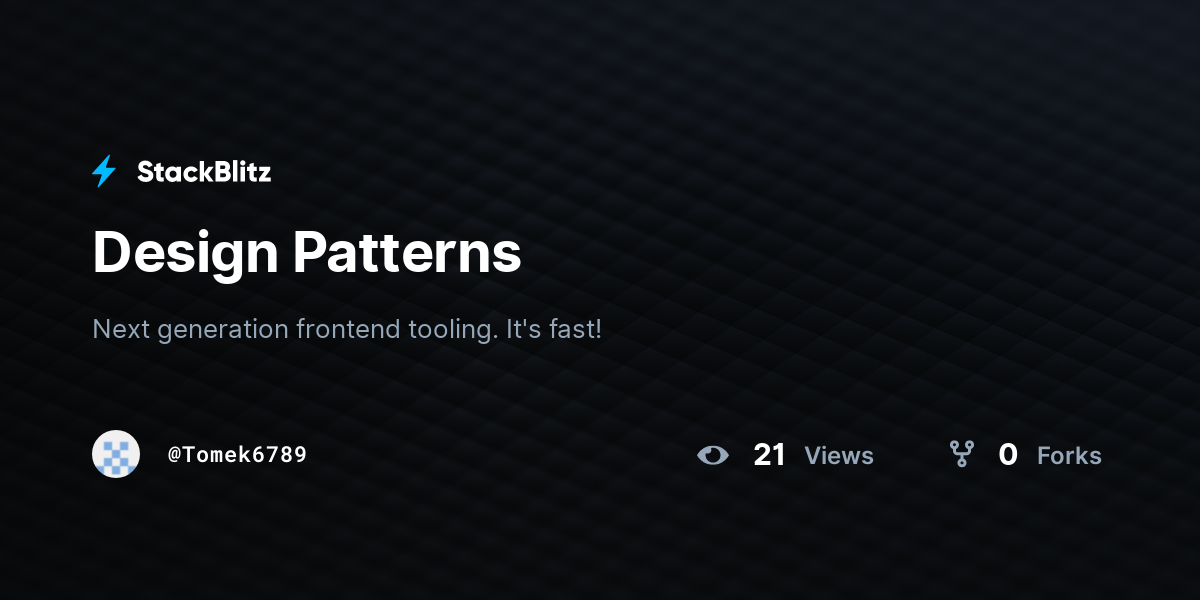 Design Patterns - StackBlitz