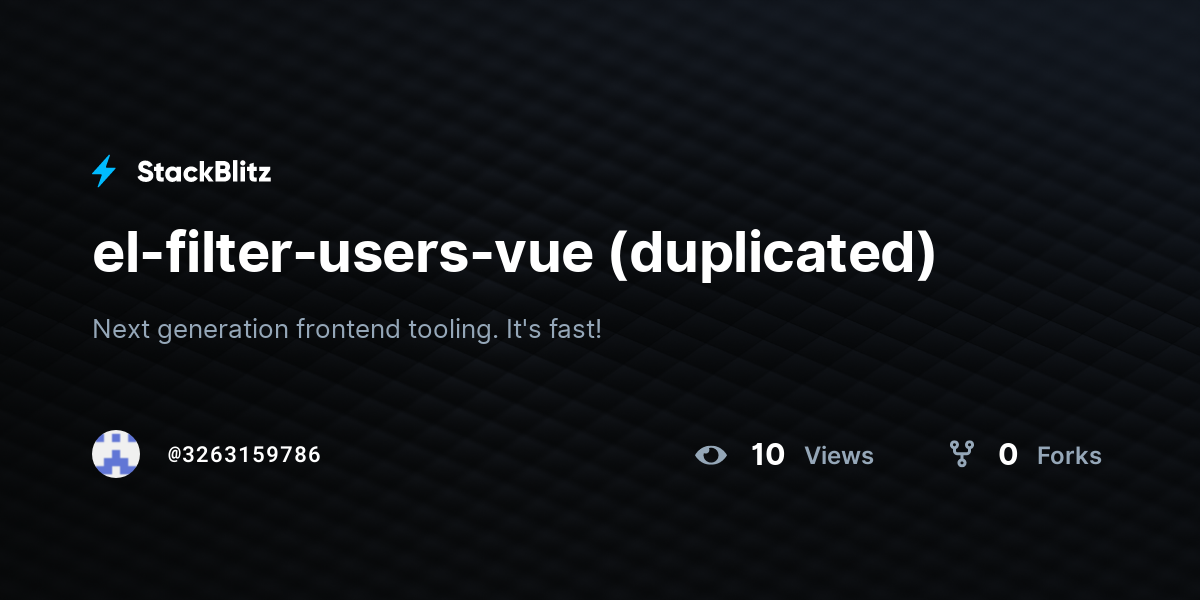el-filter-users-vue (duplicated) - StackBlitz