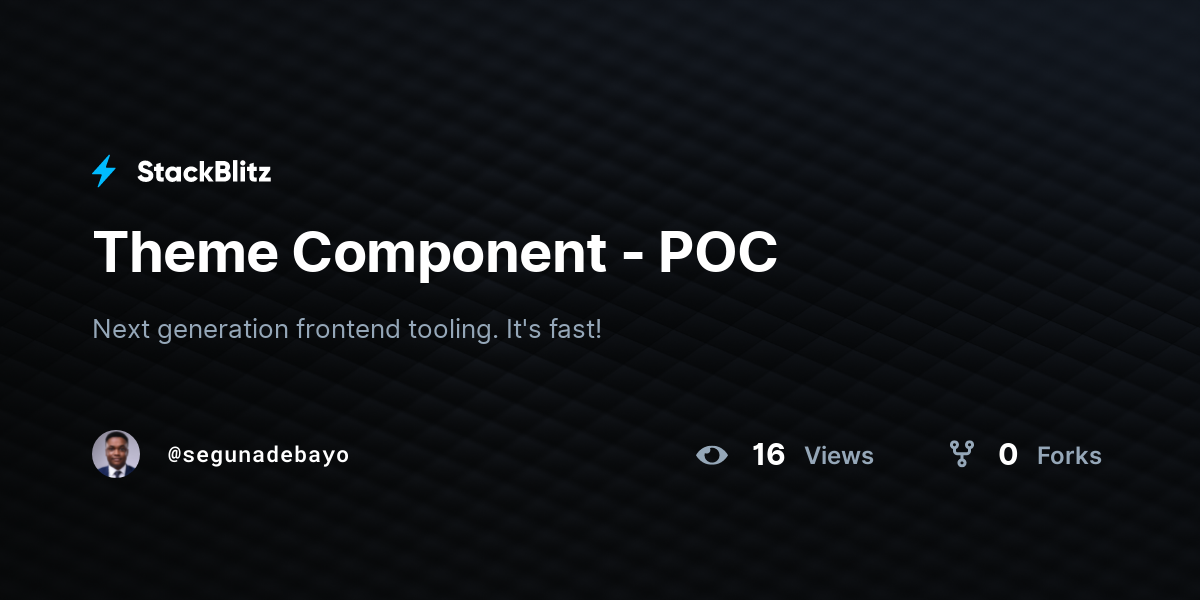 Theme Component - POC - StackBlitz