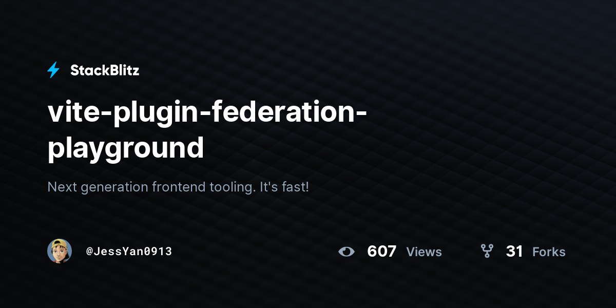 vite-plugin-federation-playground - StackBlitz