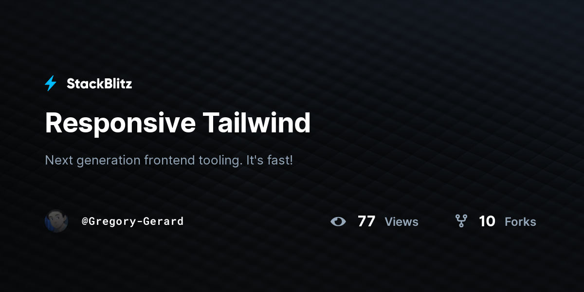 Responsive Tailwind - StackBlitz