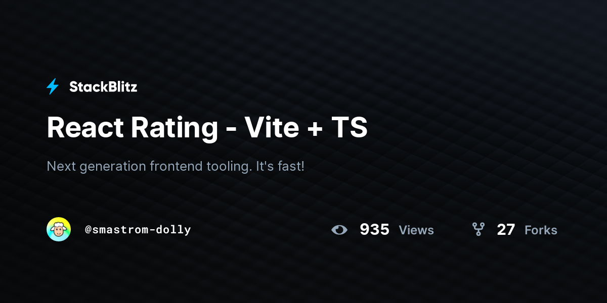 React Rating - Vite + TS - StackBlitz