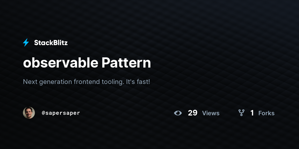 observable Pattern - StackBlitz