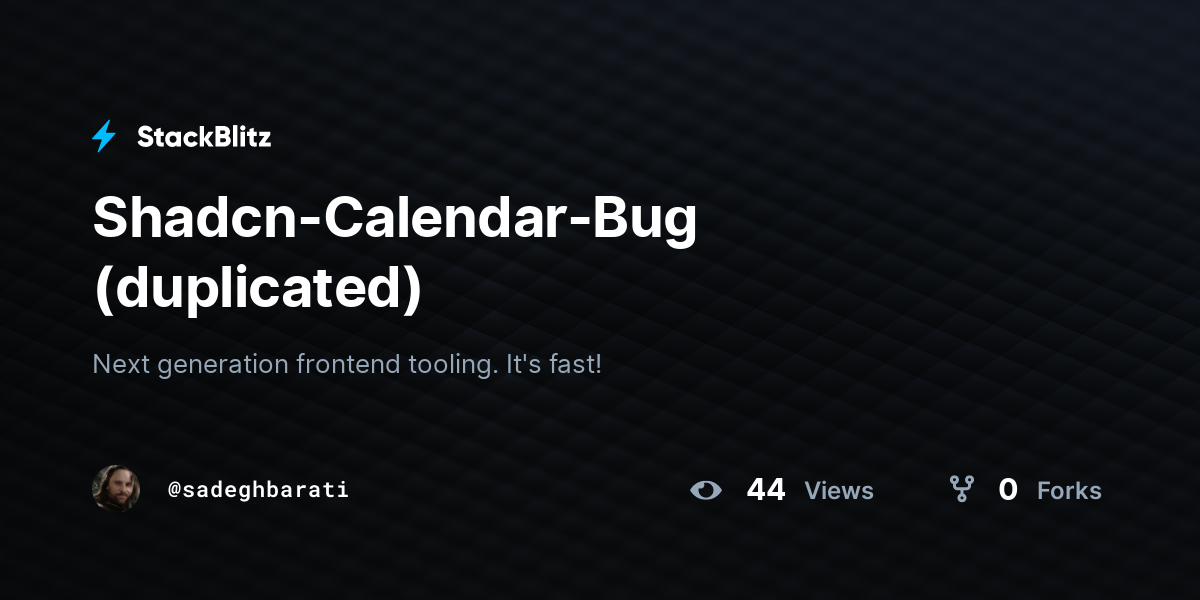 Shadcn-Calendar-Bug (duplicated) - StackBlitz