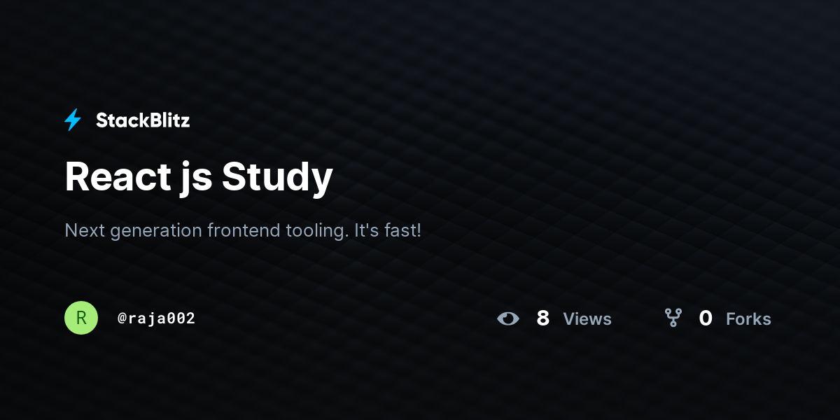 React js Study - StackBlitz