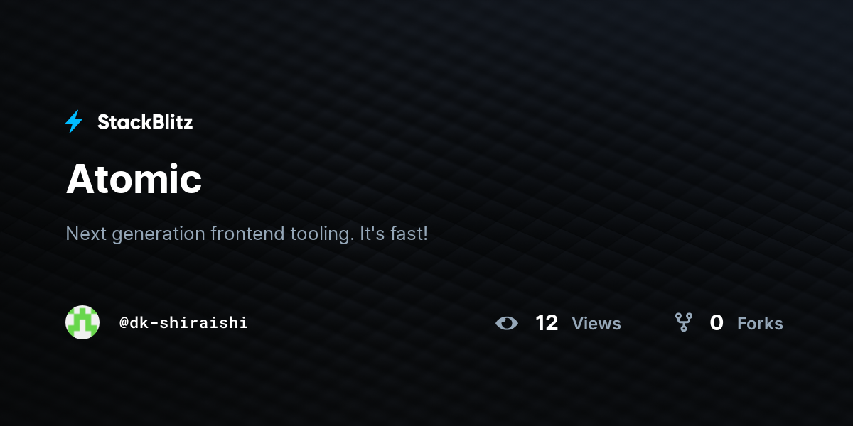 Atomic - StackBlitz