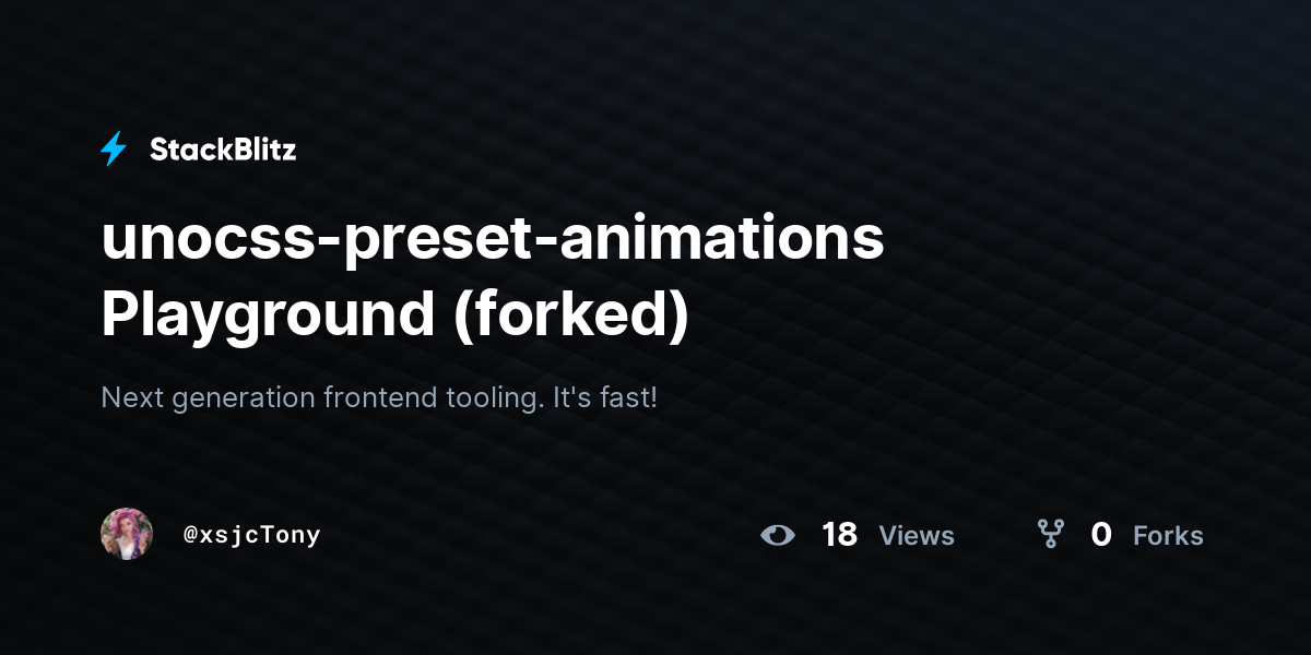 unocss-preset-animations Playground (forked) - StackBlitz