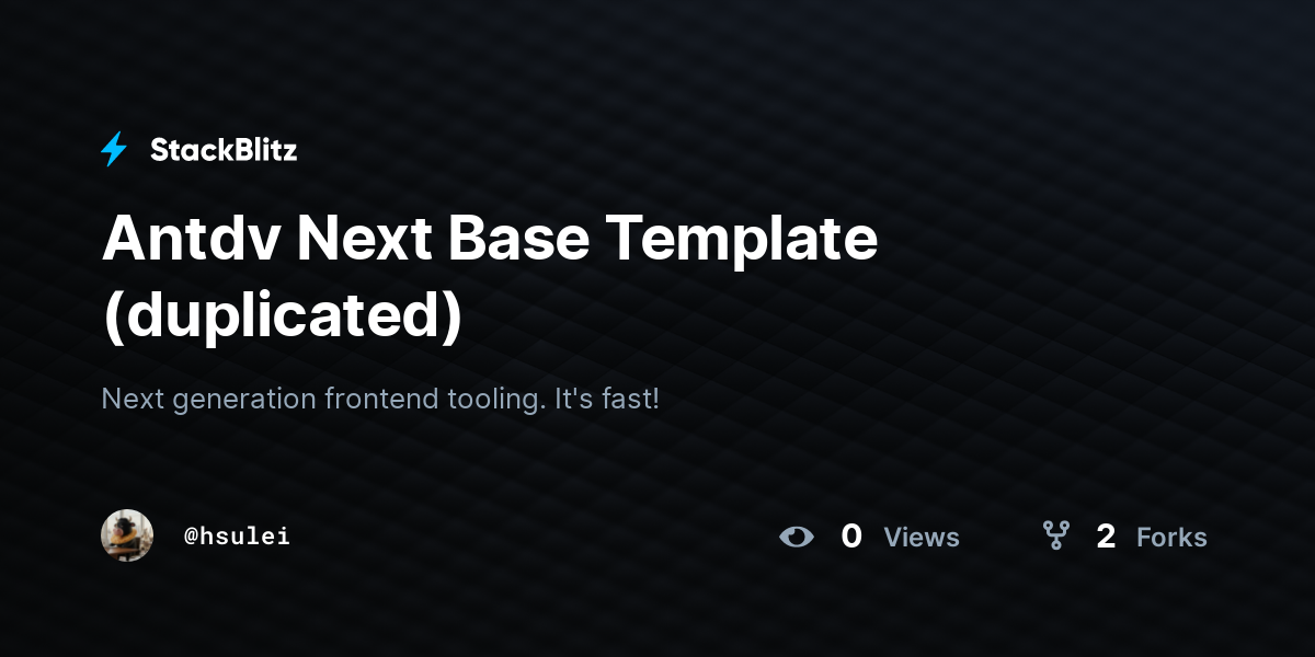 Antdv Next Base Template (duplicated) - StackBlitz