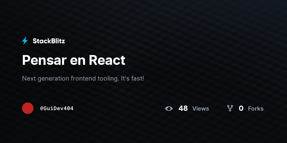 Pensar en React - StackBlitz