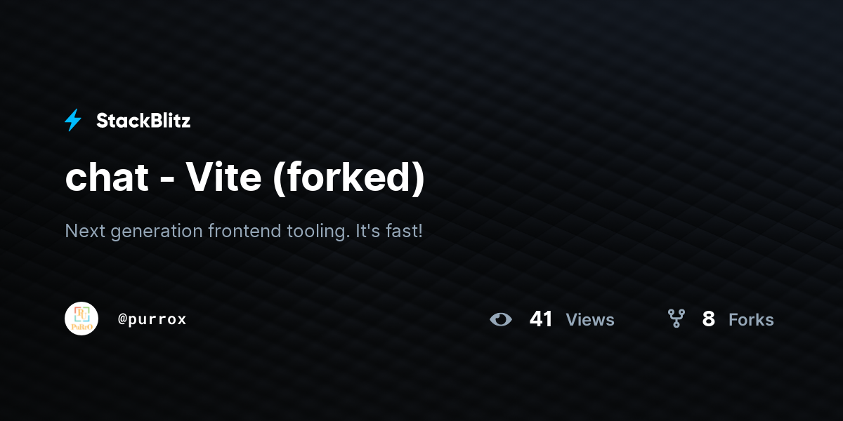 chat - Vite (forked) - StackBlitz