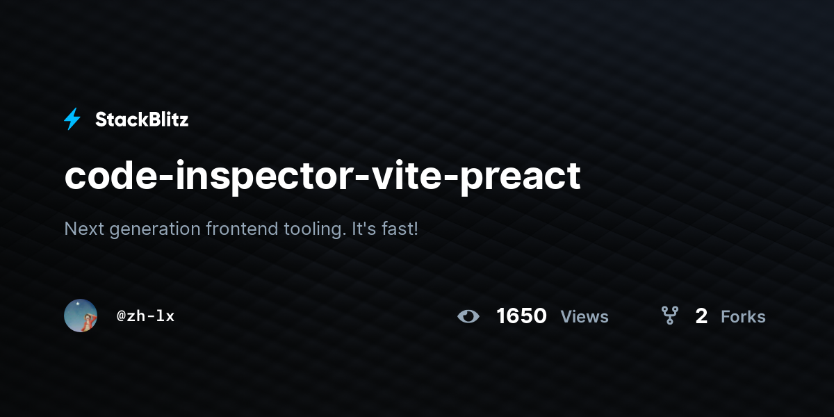 code-inspector-vite-preact - StackBlitz