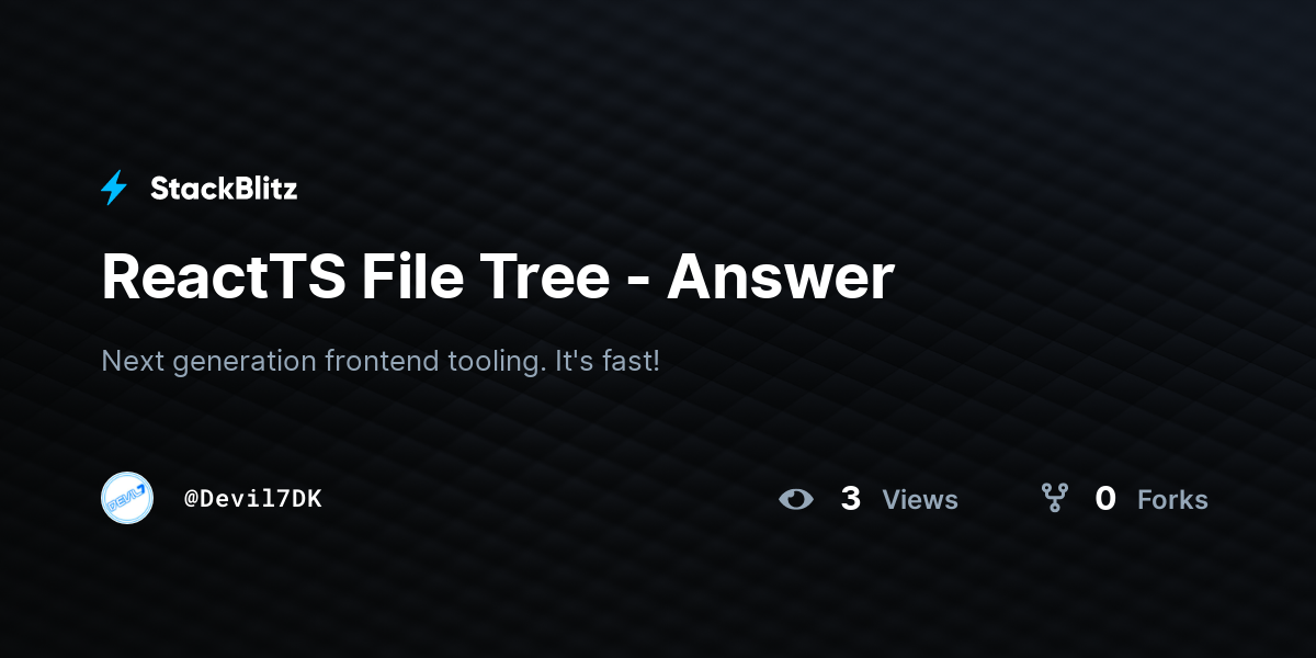 ReactTS File Tree - Answer - StackBlitz