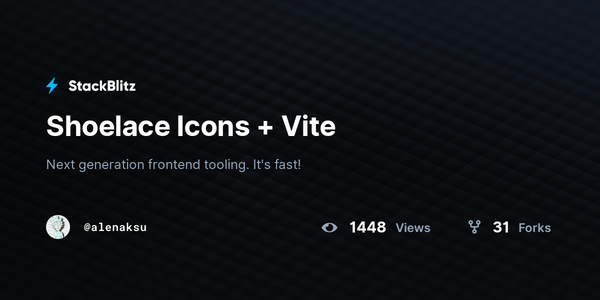 Shoelace Icons + Vite - StackBlitz