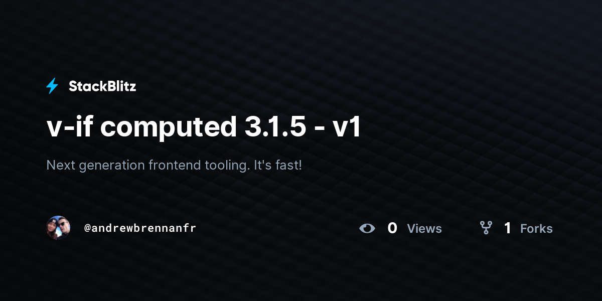 v-if computed 3.1.5 - v1 - StackBlitz