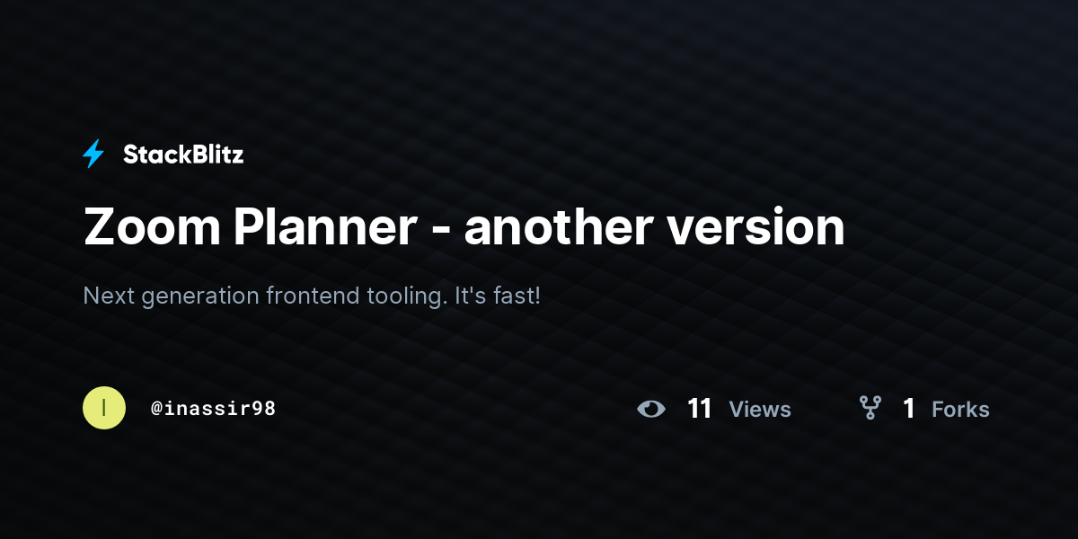 Zoom Planner - another version - StackBlitz