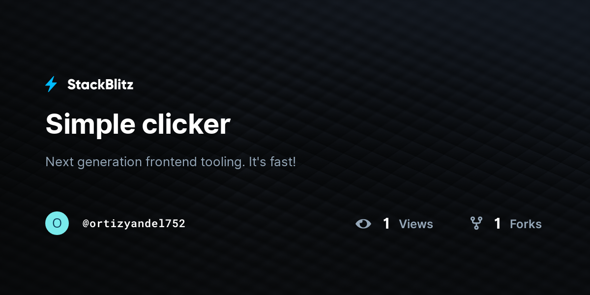 Simple clicker - StackBlitz
