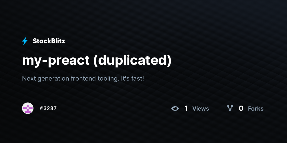 my-preact (duplicated) - StackBlitz