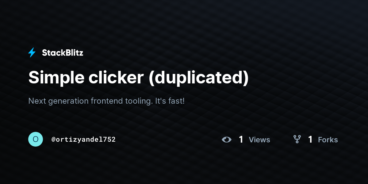 Simple clicker (duplicated) - StackBlitz