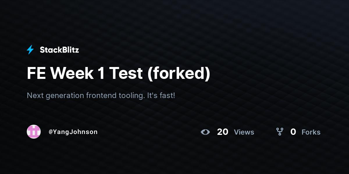 FE Week 1 Test (forked) - StackBlitz