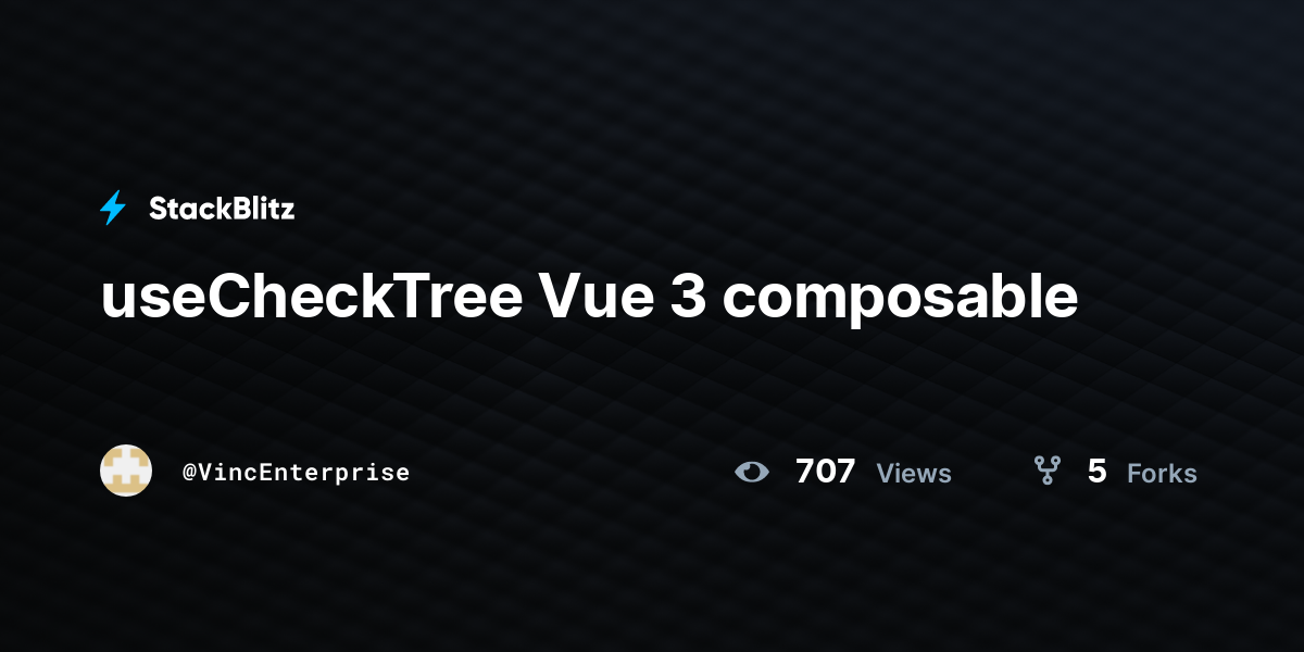 useCheckTree Vue 3 composable - StackBlitz