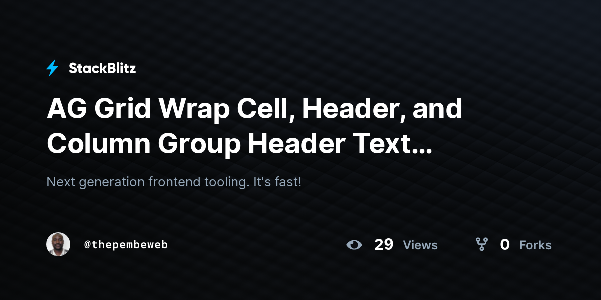 AG Grid Wrap Cell, Header, and Column Group Header Text (forked ...