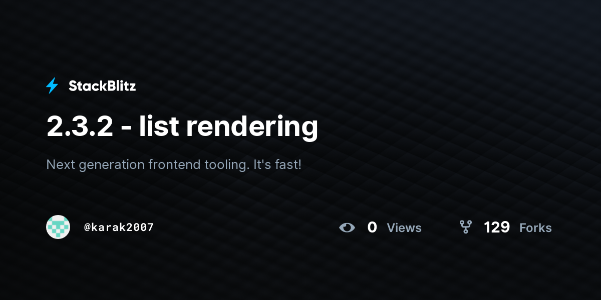 2.3.2 - list rendering - StackBlitz