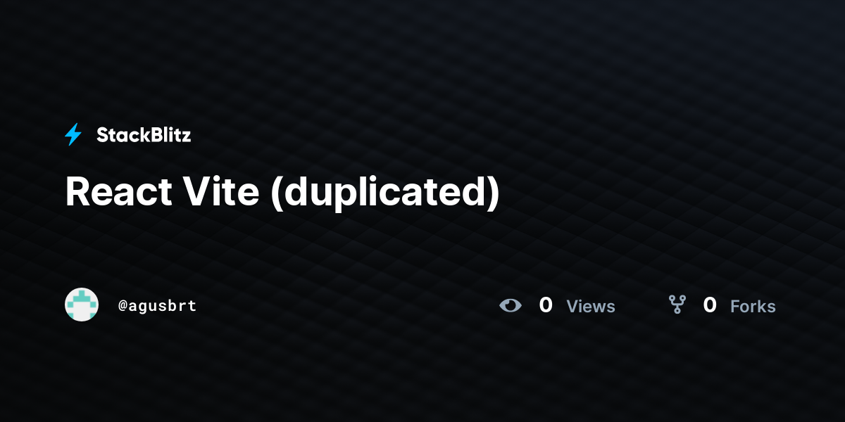 React Vite (duplicated) - StackBlitz