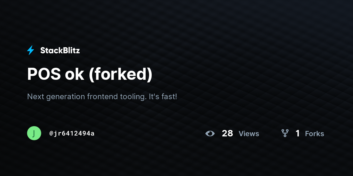 POS ok (forked) - StackBlitz