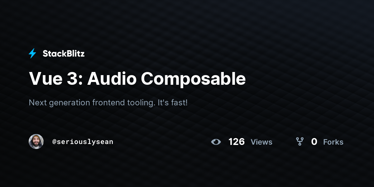 Vue 3: Audio Composable - StackBlitz