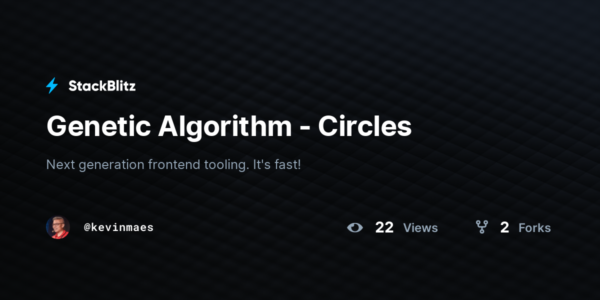 Genetic Algorithm - Circles - StackBlitz