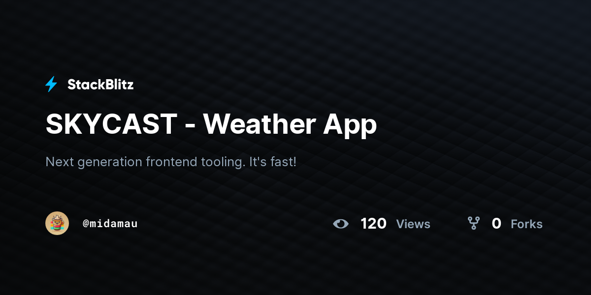 SKYCAST - Weather App - StackBlitz