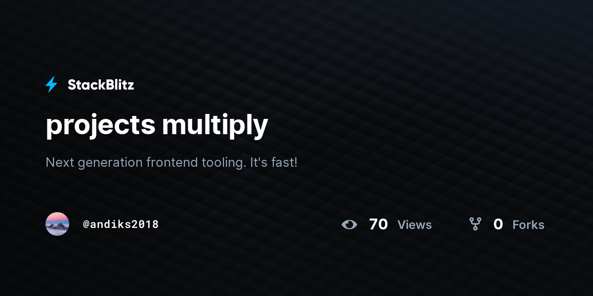 projects multiply - StackBlitz