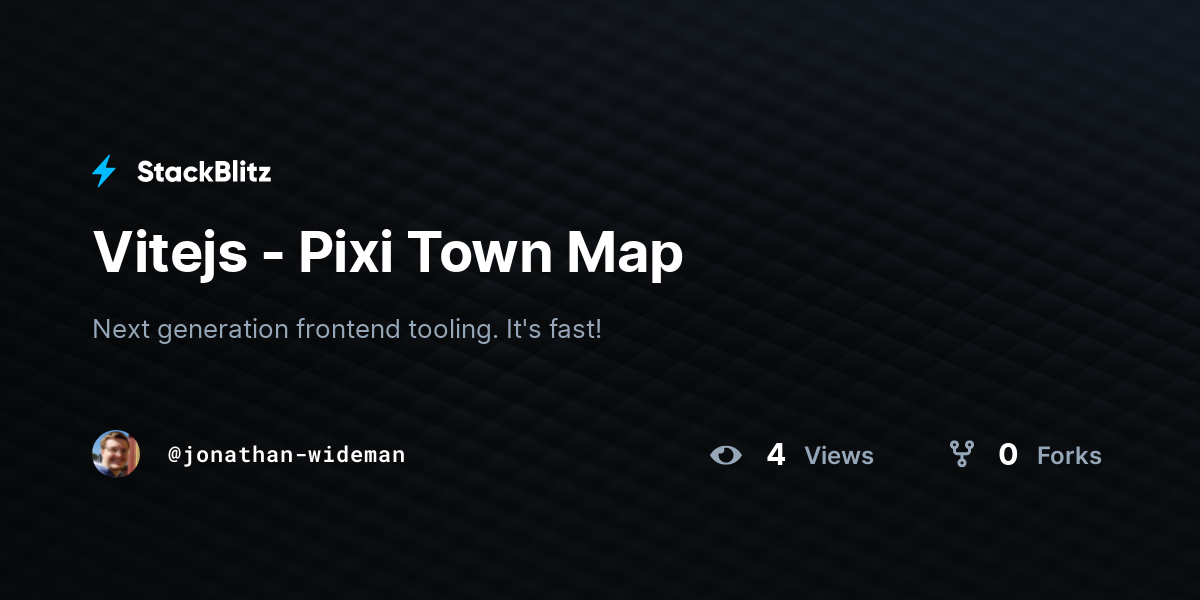 Vitejs - Pixi Town Map - StackBlitz