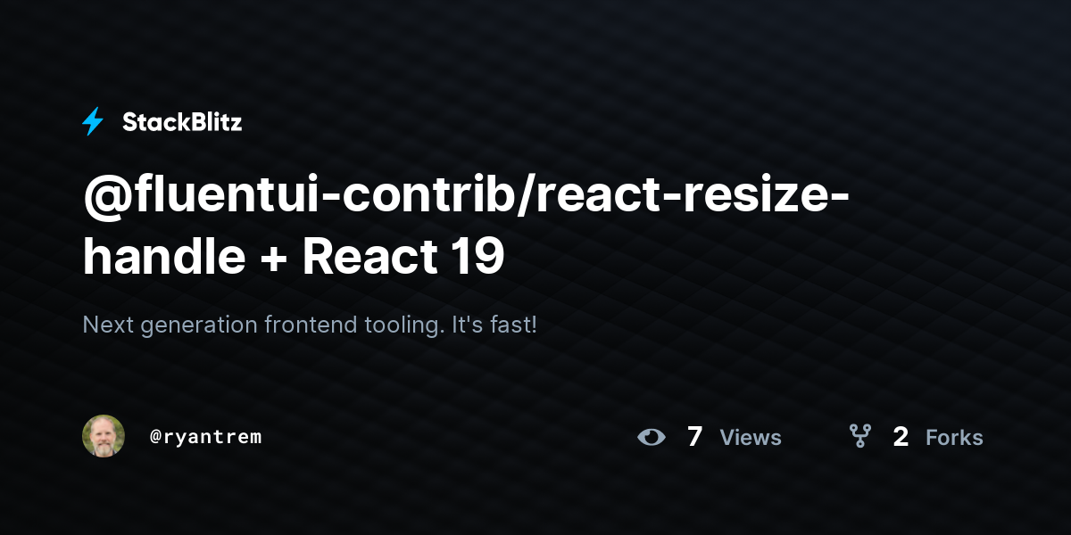 @fluentui-contrib/react-resize-handle + React 19 - StackBlitz