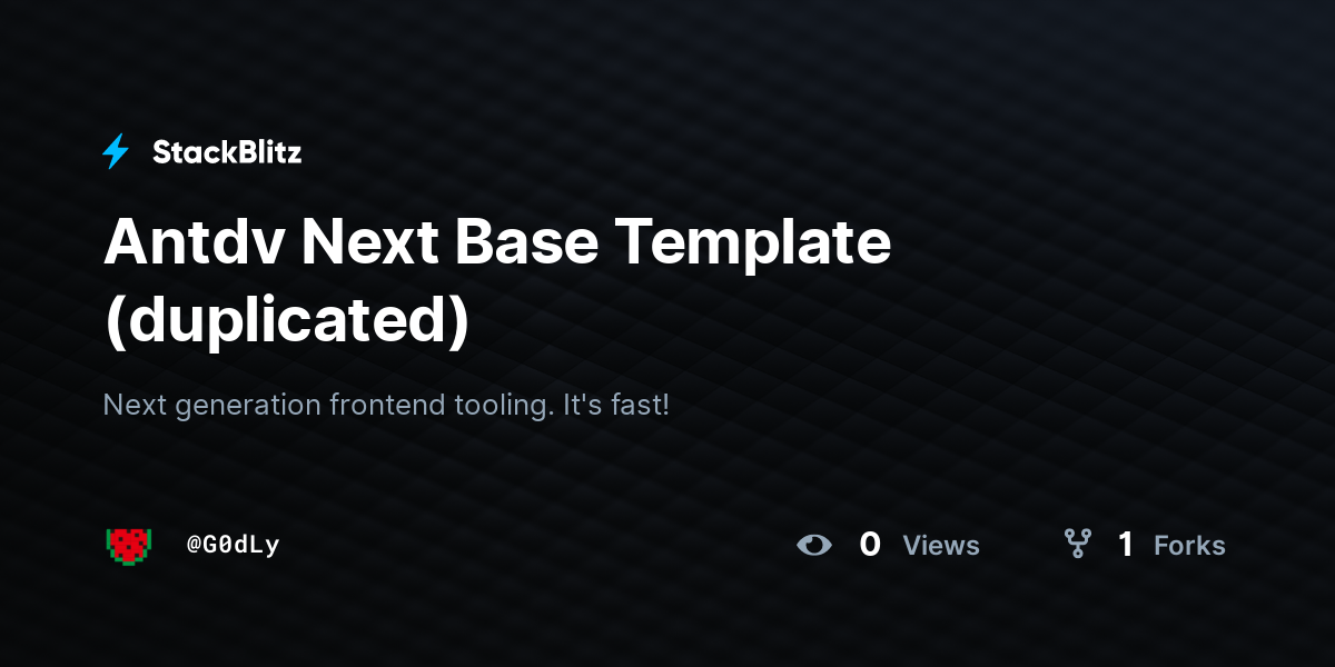 Antdv Next Base Template (duplicated) - StackBlitz