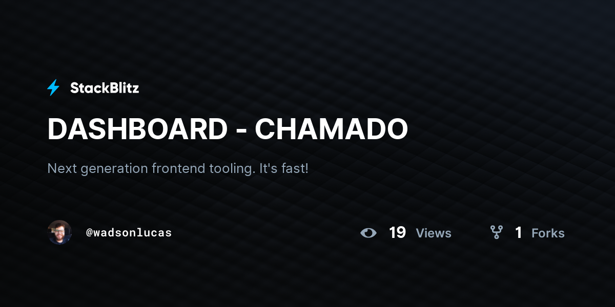 DASHBOARD - CHAMADO - StackBlitz