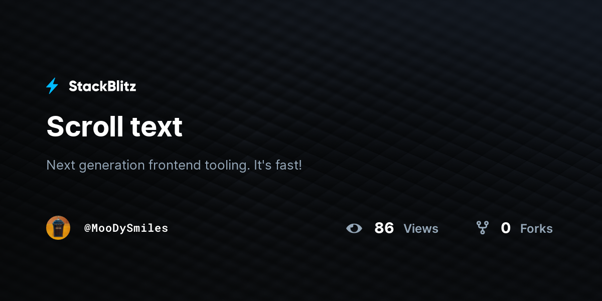 Scroll text - StackBlitz
