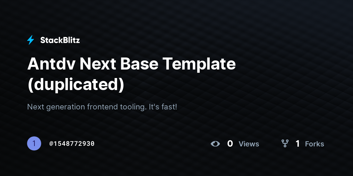 Antdv Next Base Template (duplicated) - StackBlitz