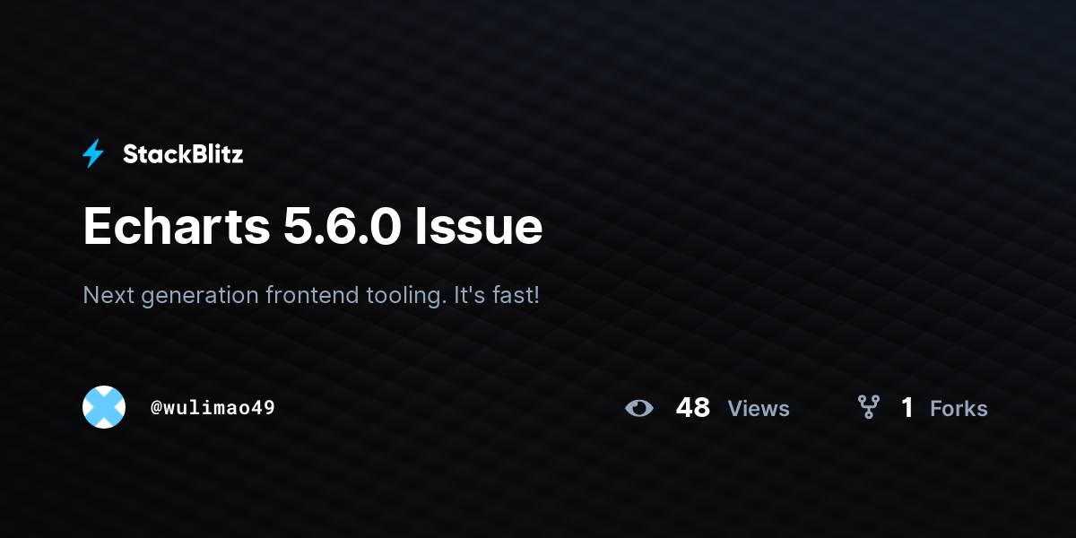Echarts 5.6.0 Issue - StackBlitz
