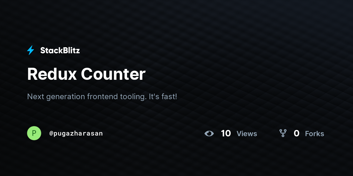 Redux Counter - StackBlitz