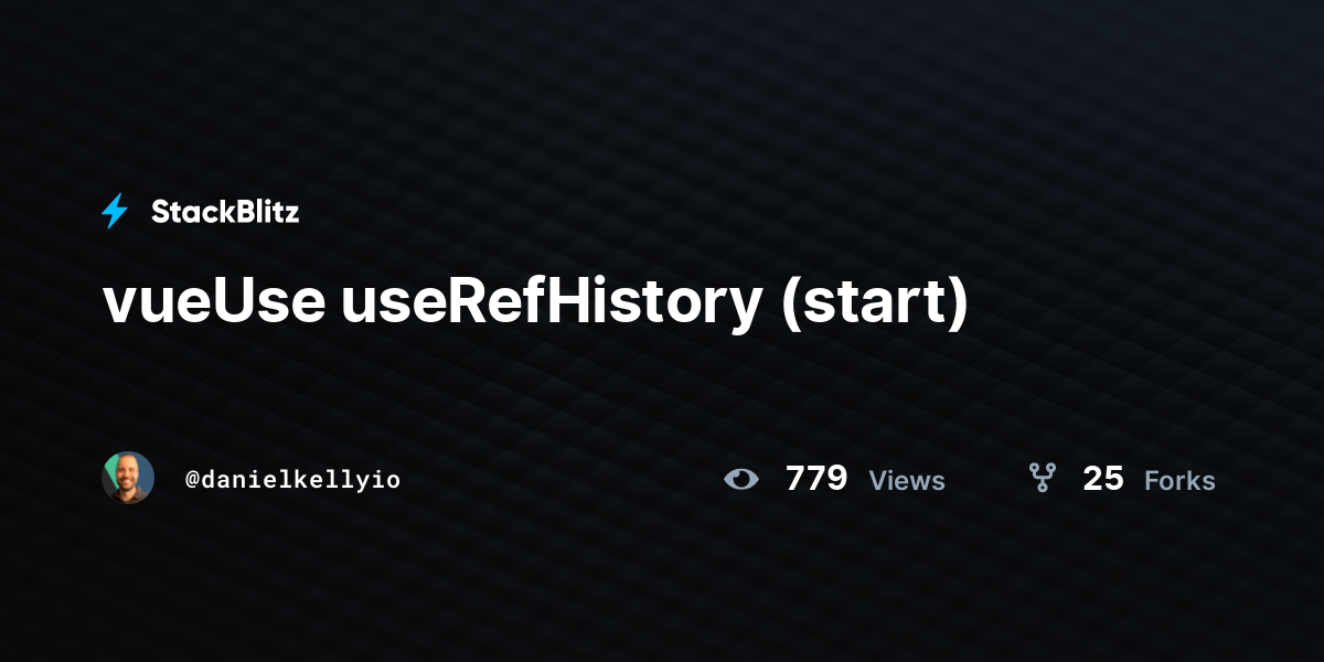 vueUse useRefHistory (start) - StackBlitz